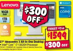 JB Hi-Fi Ideacentre 3 All-In-One Desktop offer