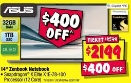 JB Hi-Fi Zenbook Notebook offer
