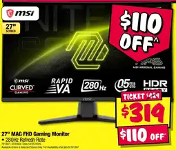 JB Hi-Fi MAG FHD Gaming Monitor offer