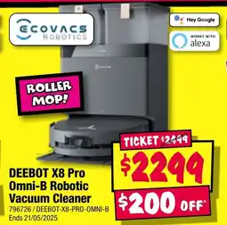 JB Hi-Fi DEEBOT X8 Pro Omni-B Robotic offer