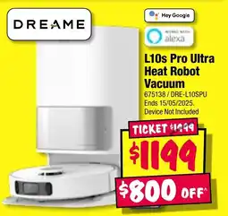 JB Hi-Fi L10s pro ultra heat robot vacuum offer
