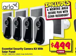 JB Hi-Fi Essential Security Camera Kit With Solar Panel offer