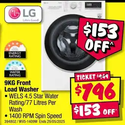 JB Hi-Fi Front Load Washer offer