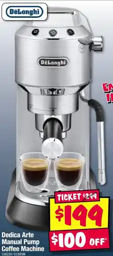 JB Hi-Fi Dedica Arte Manual Pump Coffee Machine offer