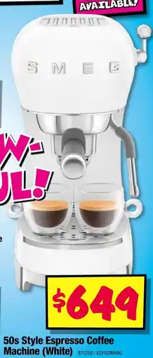 JB Hi-Fi 50s style espresso coffee machine (white) offer
