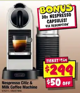 JB Hi-Fi Nespresso citiz & milk coffee machine offer