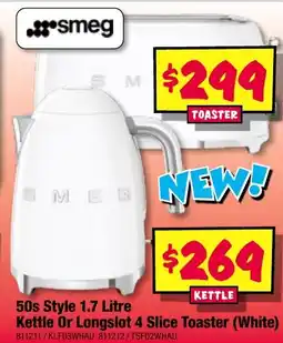 JB Hi-Fi Kettle Or Longslot 4 Slice Toaster (White) offer