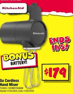JB Hi-Fi Go Cordless Hand Mixer offer