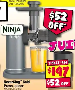 JB Hi-Fi NeverClog Cold Press Juicer offer