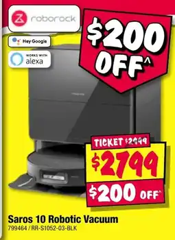 JB Hi-Fi Saros 10 Robotic Vacuum offer