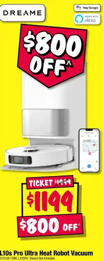 JB Hi-Fi L10s pro ultra heat robot vacuum offer