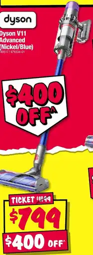 JB Hi-Fi Dyson v11 advanced (nickel/blue) offer
