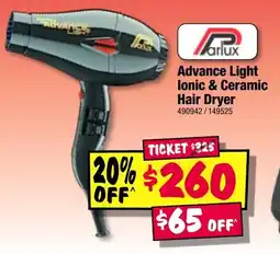 JB Hi-Fi Advance light ionic & ceramic hair dryer offer
