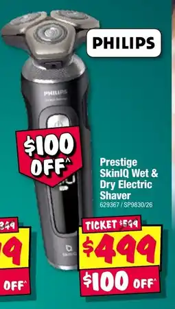 JB Hi-Fi Prestige skinlq wet & dry electric shaver offer