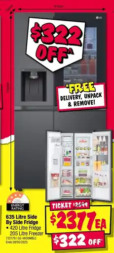JB Hi-Fi Side by side fridge offer