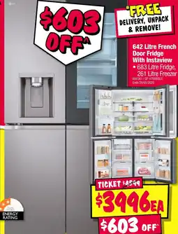 JB Hi-Fi french door fridge with instaview offer