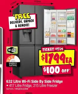 JB Hi-Fi Wi-fi side by side fridge offer