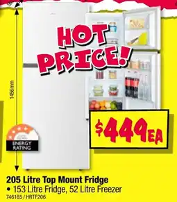 JB Hi-Fi Top mount fridge offer