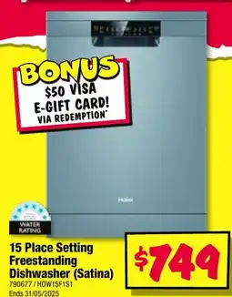 JB Hi-Fi 15 Place Setting Freestanding Dishwasher (Satina) offer