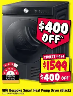 JB Hi-Fi bespoke smart heat pump dryer (black) offer