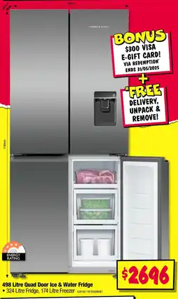 JB Hi-Fi Quad door ice & water fridge offer
