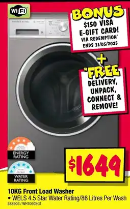 JB Hi-Fi Front Load Washer offer
