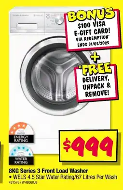JB Hi-Fi Front Load Washer offer