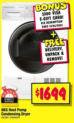 JB Hi-Fi Heat Pump Condensing Dryer offer