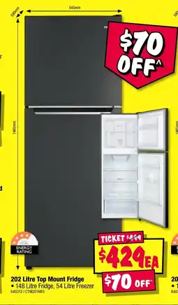 JB Hi-Fi Top Mount Fridge offer