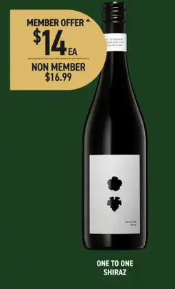 Dan Murphy's ONE TO ONE SHIRAZ offer