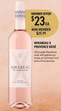 Dan Murphy's Mirabeau x provence rosé offer