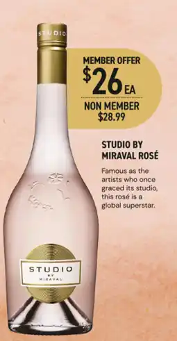 Dan Murphy's Studio by miraval rosé offer