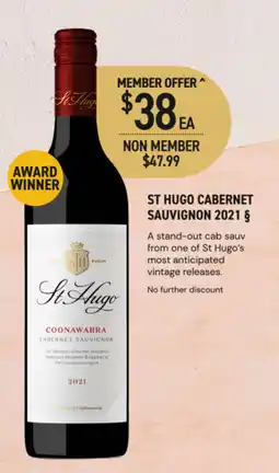 Dan Murphy's St hugo cabernet sauvignon offer