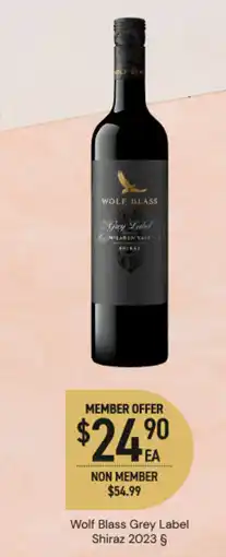 Dan Murphy's Wolf blass grey label shiraz offer