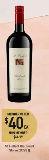 Dan Murphy's St hallett blackwell shiraz offer