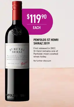 Dan Murphy's Penfolds st henri shiraz 2019 offer