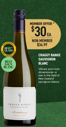 Dan Murphy's Craggy range sauvignon blanc offer