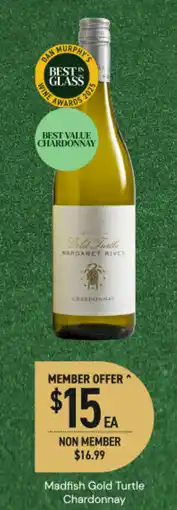 Dan Murphy's Madfish gold turtle chardonnay offer