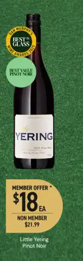 Dan Murphy's Little yering pinot noir offer