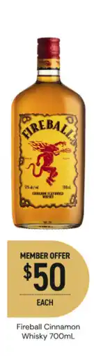 Dan Murphy's Fireball cinnamon whisky offer