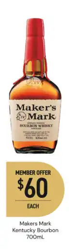 Dan Murphy's Makers mark kentucky bourbon offer