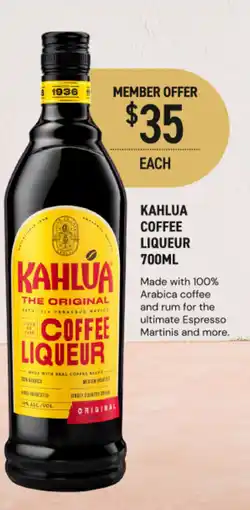 Dan Murphy's Kahlua coffee liqueur offer