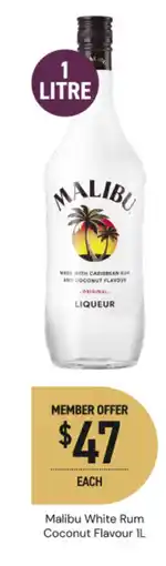 Dan Murphy's Malibu white rum coconut flavour offer