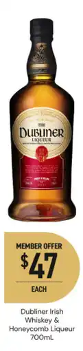Dan Murphy's Dubliner irish whiskey & honeycomb liqueur offer