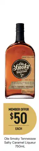 Dan Murphy's Ole smoky tennessee salty caramel liqueur offer