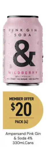 Dan Murphy's Ampersand pink gin & soda offer