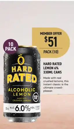 Dan Murphy's Hard rated lemon cans offer