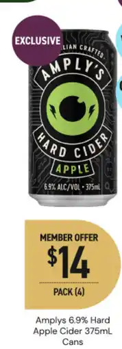 Dan Murphy's Amplyshard apple cidercans offer