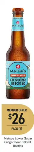 Dan Murphy's Matsos Lower Sugar Ginger Beer Bottles offer
