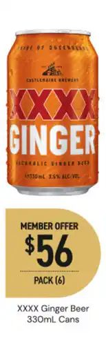 Dan Murphy's Xxxx ginger beer cans offer